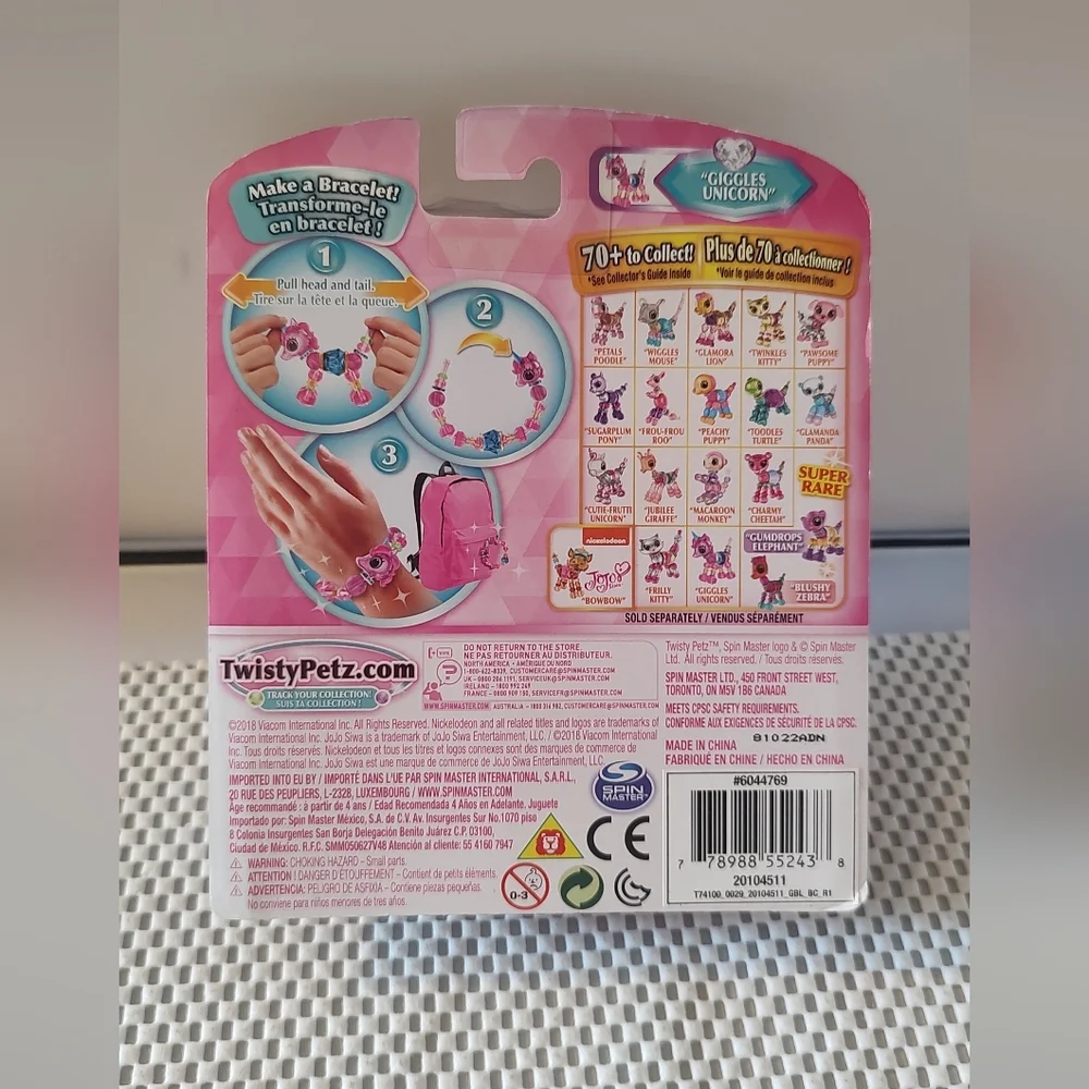 Twisty Petz Series 1 Bracelet Giggles Unicorn Spin Master Authentic NWT